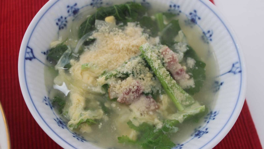 なばなの卵スープ レシピ 村田 裕子さん みんなのきょうの料理 おいしいレシピや献立を探そう