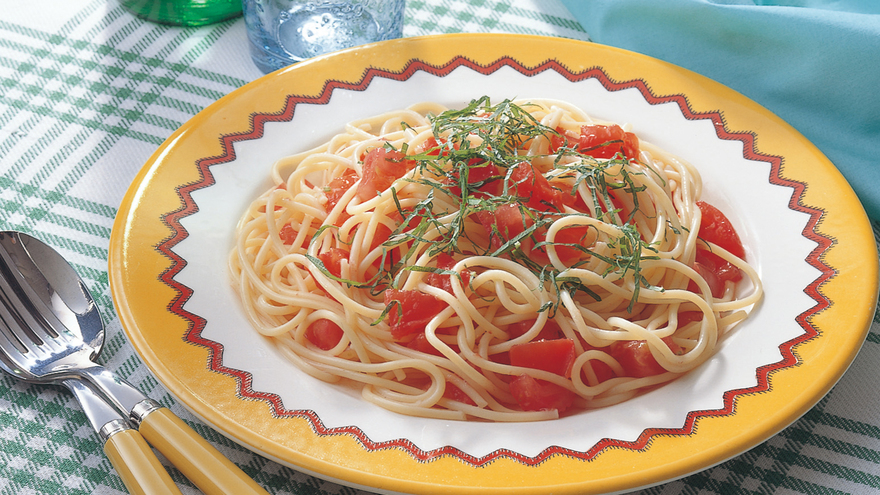 生トマトのスパゲッティ レシピ 小林 カツ代さん みんなのきょうの料理 おいしいレシピや献立を探そう