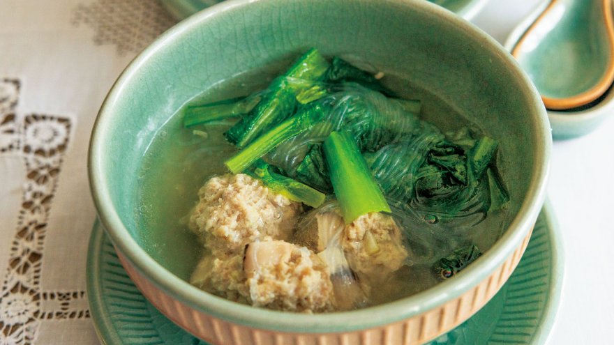 肉だんごと春雨のスープ