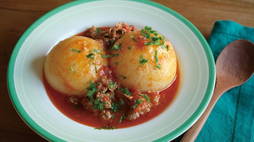 かぶと牛肉のトマト煮