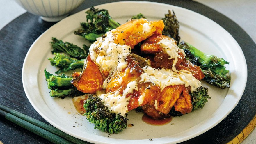 菜の花とサーモンの南蛮