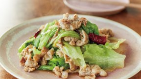 豚こまとレタスのオイスター炒め