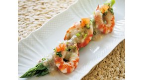 アスパラガスのみょうがドレッシングサラダ