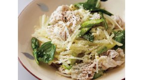 豚肉とじゃがいものバジル温サラダ