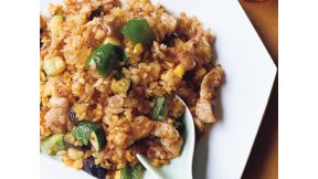 夏野菜のホイコーローチャーハン