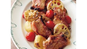 スペアリブと根菜のマーマレード焼き