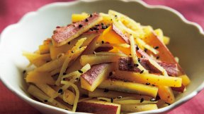 さつまいもとしょうがの塩きんぴら