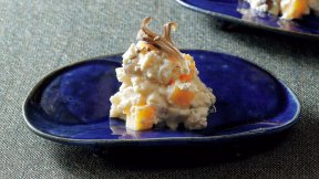 きのこと柿のサワークリーム白あえ