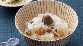 甘栗ご飯&かぶと水菜の甘酢あえ