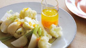 冬野菜のホットサラダきんかんドレッシング