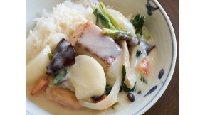 サーモンとかぶの和風クリーム丼