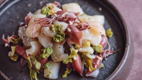 魚介のふきのとうあえ