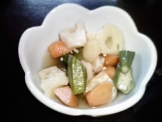 根菜とオクラの和風ピクルス