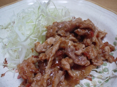 梅肉入りしょうが焼き