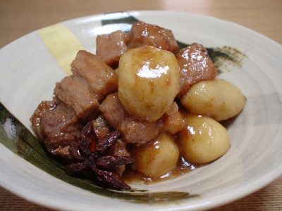 里芋と牛バラ肉の煮物