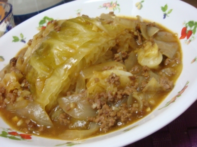 キャベツのカレー煮