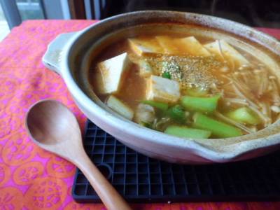 豚肉と豆腐のチゲ