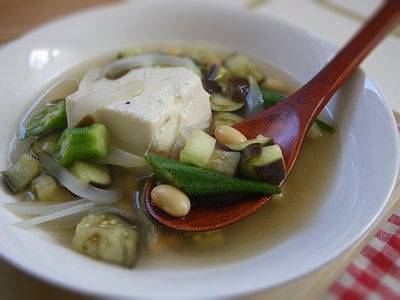 簡単＆短時間オクラのトロトロお豆腐スープ