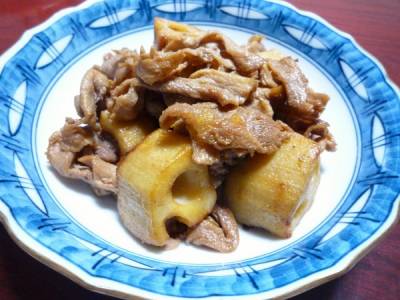 豚肉とれんこんの炒め煮