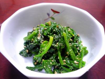 減塩 ほうれんそうの ごまポン酢あえ