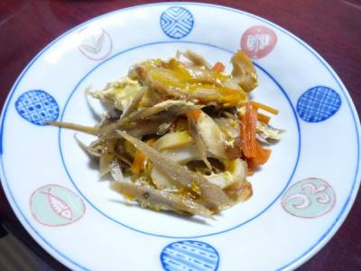 きんぴらの卵とじ