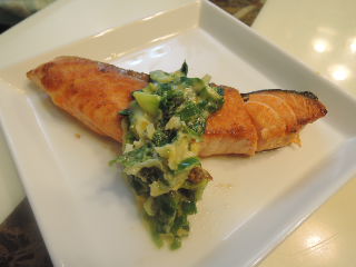 切り身魚のねぎチーズあん