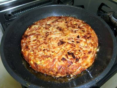 もやしと豆腐の韓国風お好み焼き