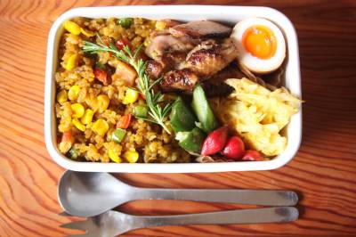 コーンとハムのドライカレー