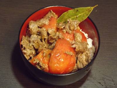 トマト牛丼