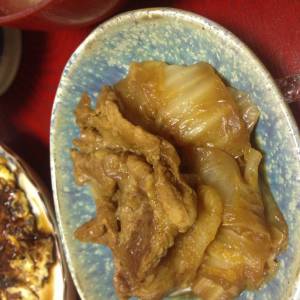 白菜と豚バラ肉のにんにくみそ鍋