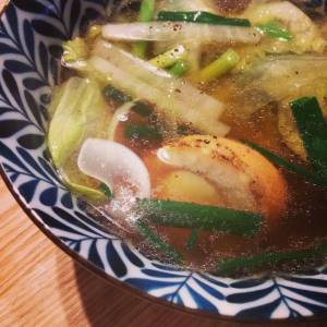 白身魚とレタスのスープ