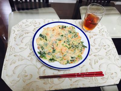 残りやさいのさくさくチヂミ