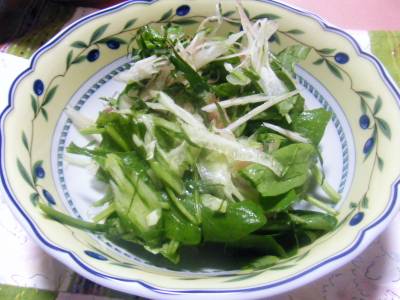 薬味野菜のごまサラダ