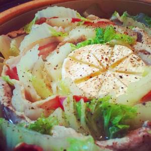 白菜と豚肉のチーズ鍋