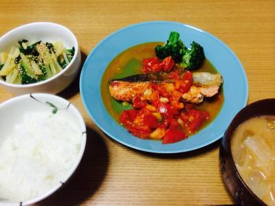 秋さけのトマバタしょうゆ風味