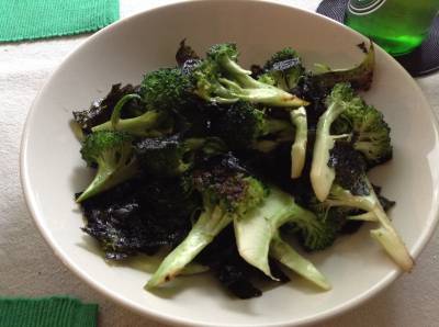 ブロッコリの塩のり炒め