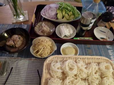 ツナと水菜のあえ麺