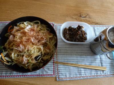 めんつゆ風味の焼きうどん