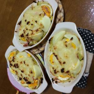 ゆで卵のポテトグラタン