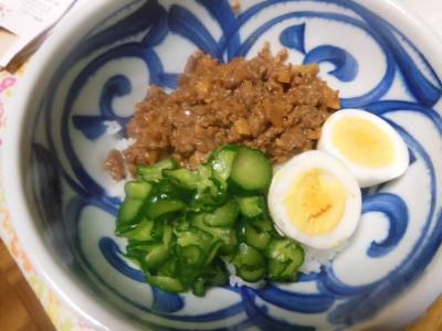 春野菜の台湾風そぼろご飯