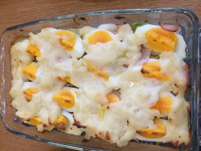 ゆで卵のポテトグラタン