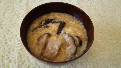 高野豆腐のかきたま汁