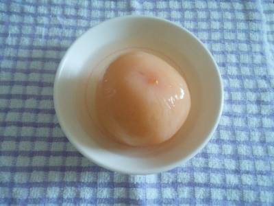 桃のコンポート グレープフルーツのみぞれ添え