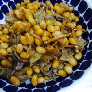 豚肉と大豆のしょうが煮