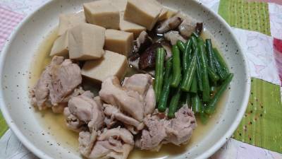 高野豆腐と鶏肉の煮物