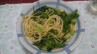 緑の野菜　本格アーリオ・オーリオ スパゲッティ