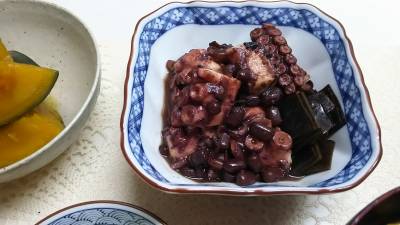 たこと小豆の煮物