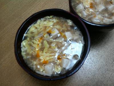 豆腐の酸辣湯（サンラータン）