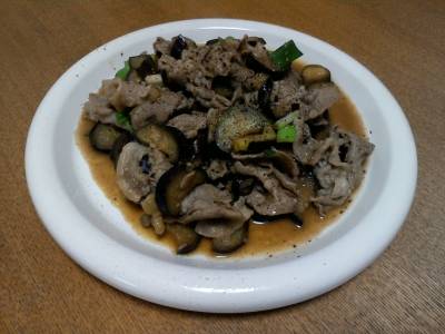 豚肉となすの中国風カレー炒め