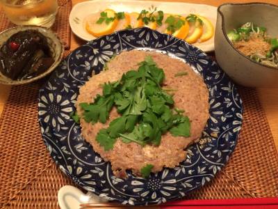 豚ひき肉のしっとりレンジ蒸し